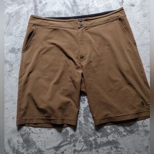 Smartwool Brown Merino Wool Blend Shorts Mens XL Inseam Outdoor Hiking